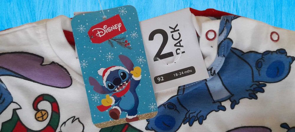 Set 2 bluze 100% bumbac cu licenta Disney, personaj Stitch