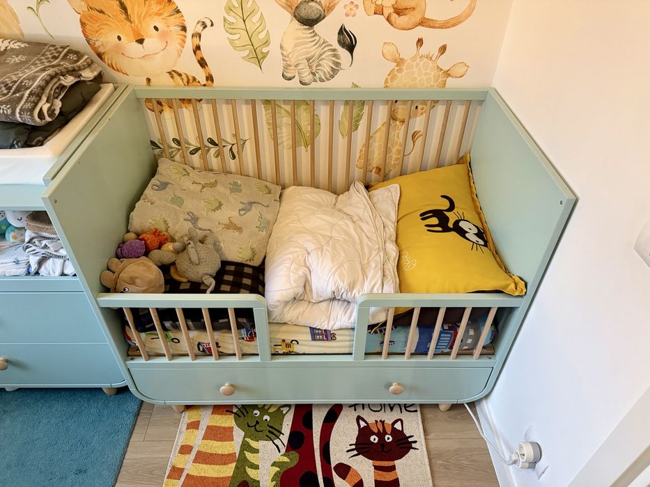 Set complet masa de infasat si patut turcoaz Ikea