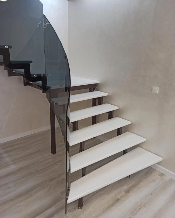 Нержавейка перила стеклянные