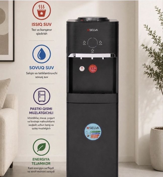 SELVA suv dispenseri (issiq va sovuq suv) – holati a’lo