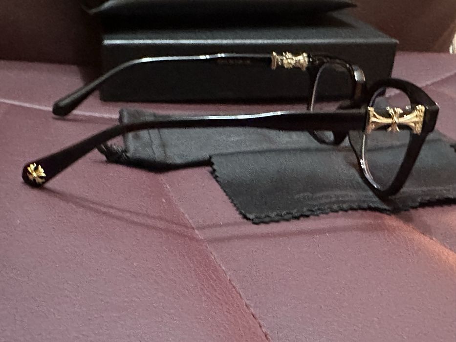 Чисто нови оптични очила Chrome Hearts Cox Ucker със златни елементи