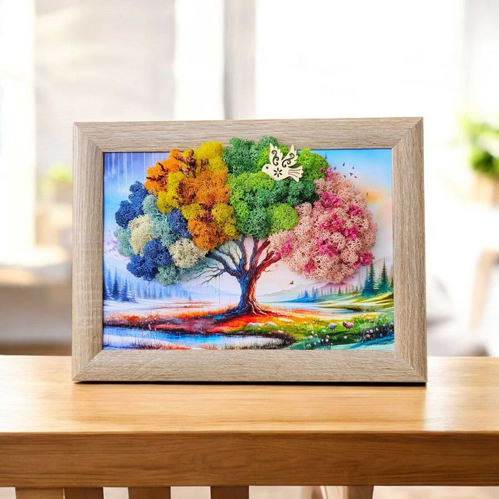 Живи картини/ пана за декорация с естествен скандинавски мъх