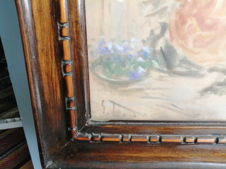 Tablou Ghelman Lazar - Florareasa, pastel, semnat