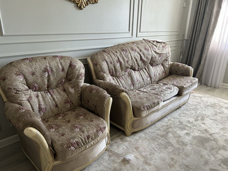 Диван + 1  бу материал выдвижной