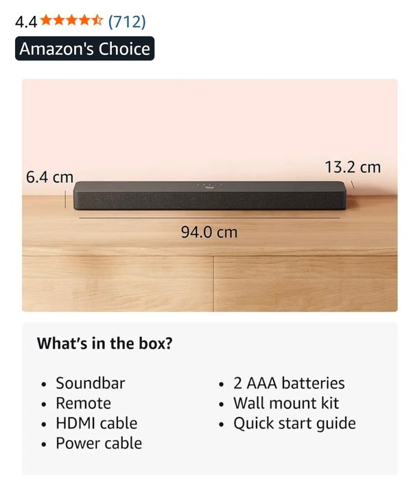 Саундбар Amazon fire sound bar + plus ( Dolby Atmos & DTS X)