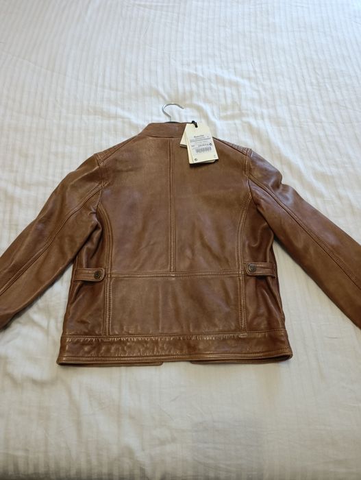 Детско кожено яке от естествена кожа Massimo dutti