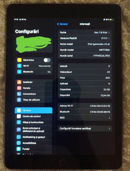 Vând iPad generația 6