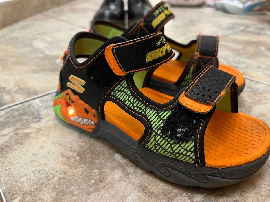 Sandale pentru copii Skechers Skech-o-saurus, cu lumini, mărimea 29