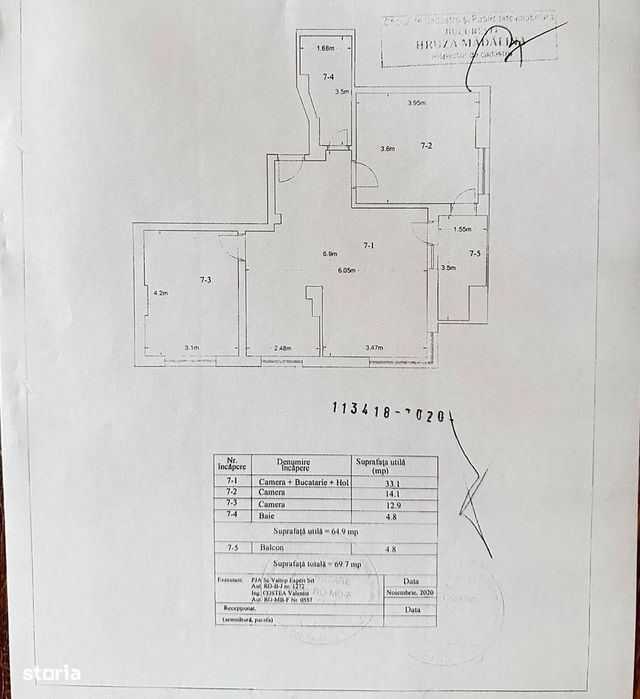 Apartament 3 camere bloc boutique | Loc de parcare | Domenii