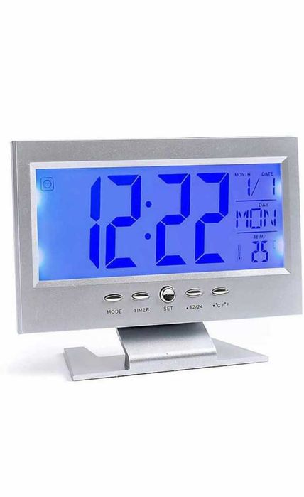 Електронен цифров часовник с акустичен алармен сензор,LED дисплей