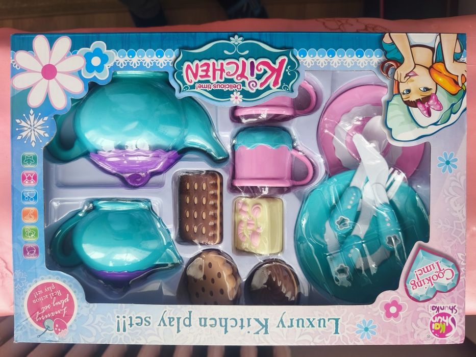 Set jucării bucătărie/ceai copii - Luxury Kitchen Play Set - NOU