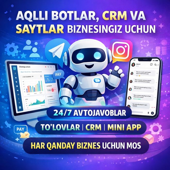 Автоматизация продаж: боты, CRM, Instagram под ключ 24/7