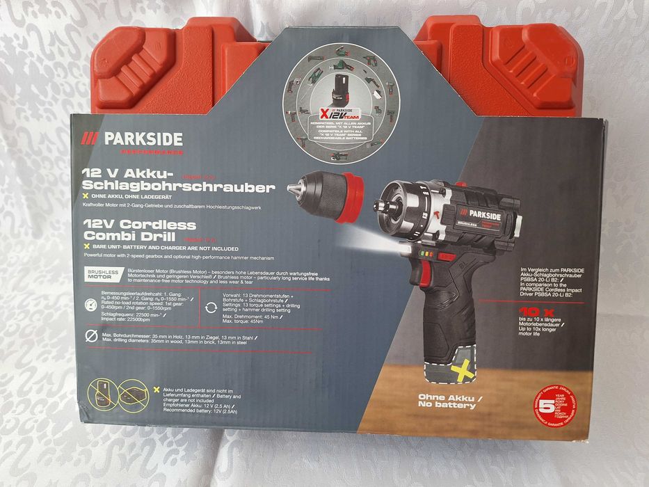 Masina de insurubat si gaurit PARKSIDE PSBSAP 12 A1, 12V, cu percutie