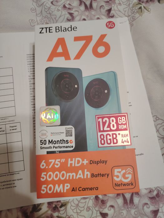 ZTE Blade a76, нов, гаранция, безплатна доставка