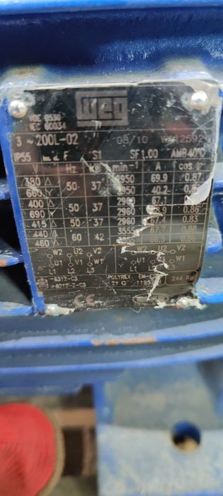 Pompa apa pentru irigații sau balastiera, 37kW, 3000rpm, 380V