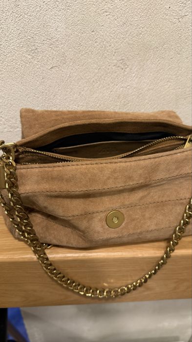 Zara чанта естествена кожа