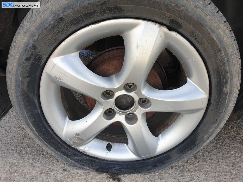 Set 4 Jante Aliaj 5x112 195 55 15 R15 cu Anvelope Vara Dot 2019 Skoda Fabia 2 2007 - 2015 [C2063]