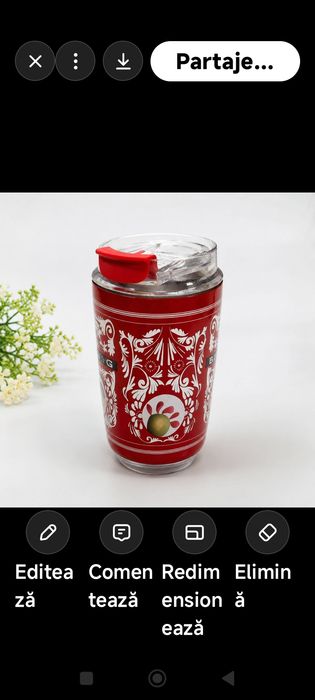Cana inox Smeg nou nefolosit 340 ml