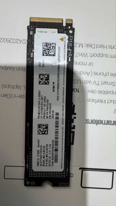ssd m2 Samsung  7000 MB/s Gen4 512 gb +  Korpus bilan