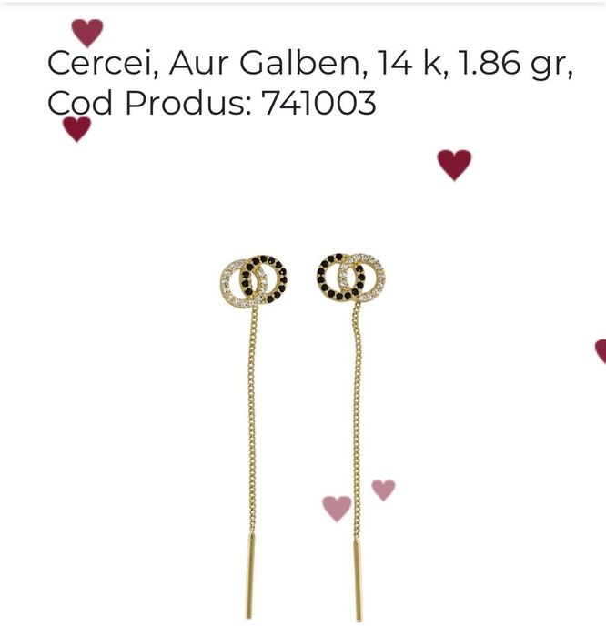 Vând cercei aur 14K