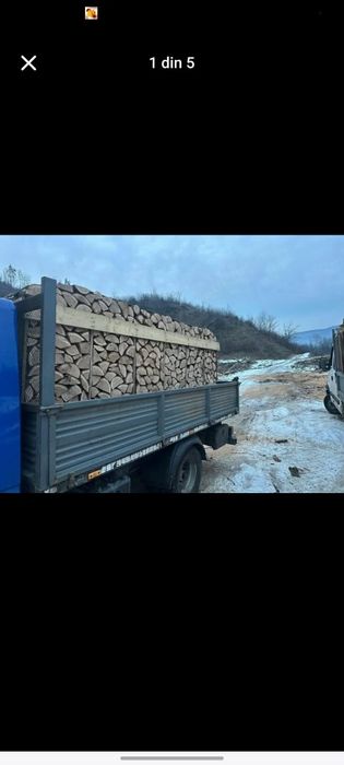 Vand lemne de foc taiate si sparte la palet esenta tare stejar salcam frasin carpen