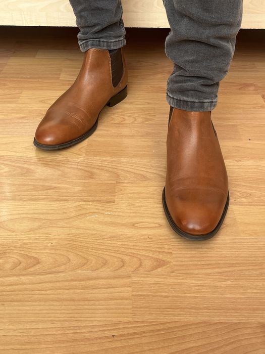 Pat Calvin Боти обувки зимни естествена кожа / обувки естествена кожа