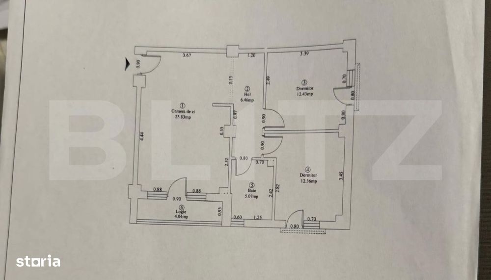 Apartament 3 camere, 66 mp, zona Micro 3