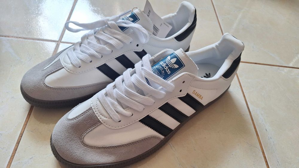 Adidas Samba OG B75806 White Black Grey Mărimea 43⅓ Noi cu Cutie