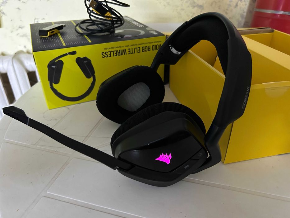 Casti gaming wireless Corsair Void ELITE, surround 7.1, Carbon