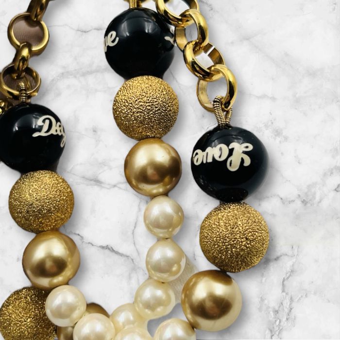 DOLCE & GABBANA lined bracelet White pearls Дамска гривна