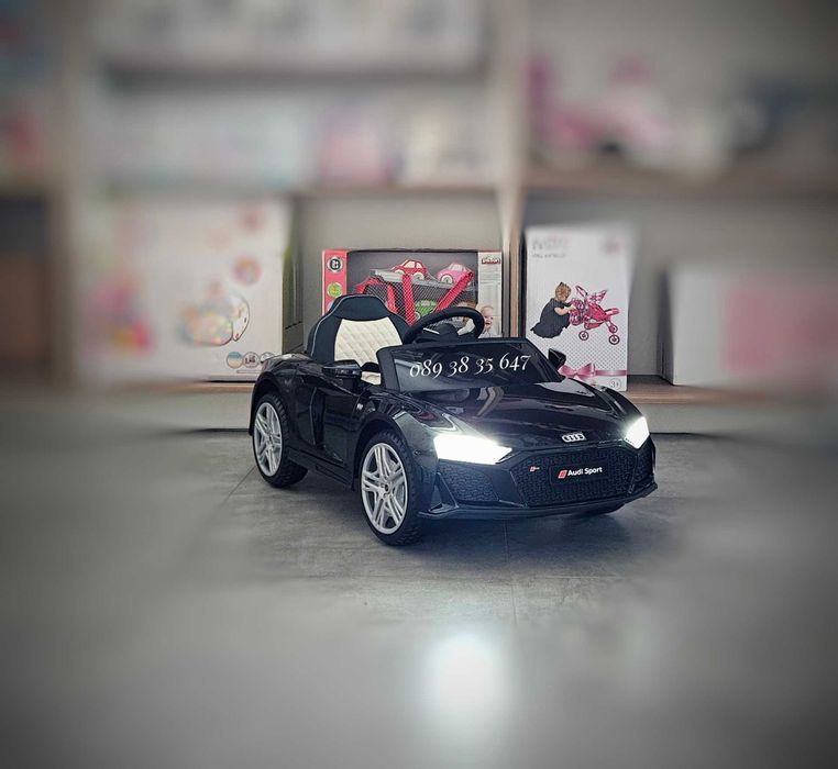 ПРОМОЦИЯ!НОВО!Акумулаторна кола Audi R8 BLACK с 12V батерия,меки гуми