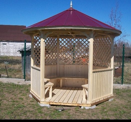 Беседка 6 гранная своими руками Беседка 6 гранная своими руками
