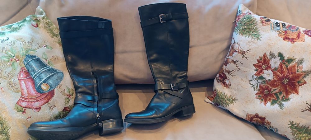 Дамски ботуши естествена кожа Geox