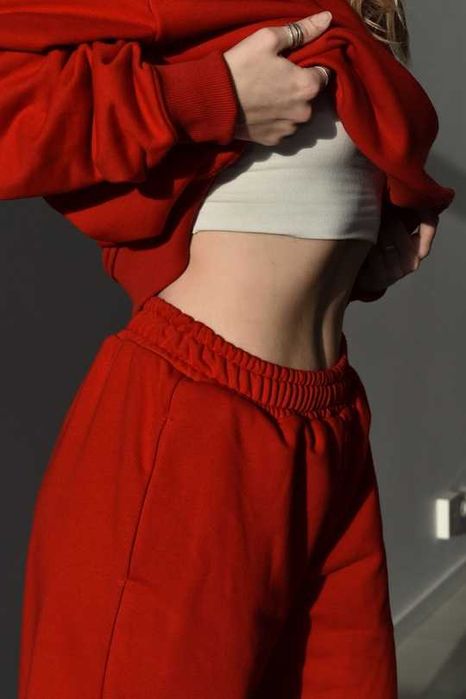 штаны + свитшот (красные)