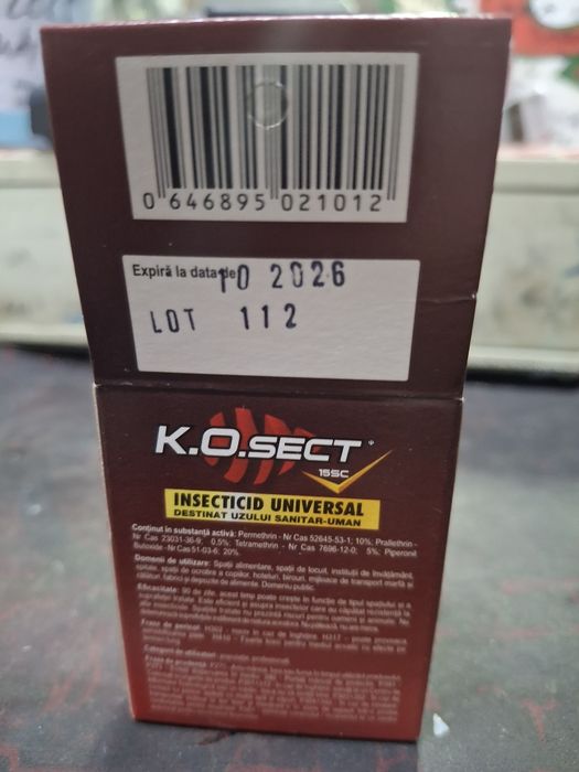 Insecticid universal K.O SECT 2x10 ml. NU Miroase,  Nu pătează