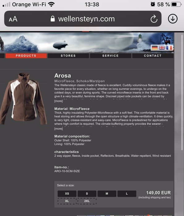 Wellensteyn Arosa Jacket fleece dama -S