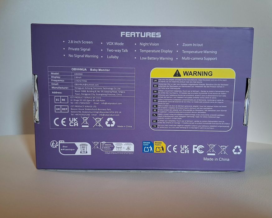 Sigilat Baby monitor premium nightvision 8 melodii