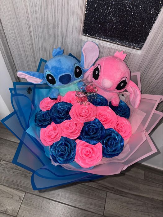 Buchet trandafiri satin Stitch