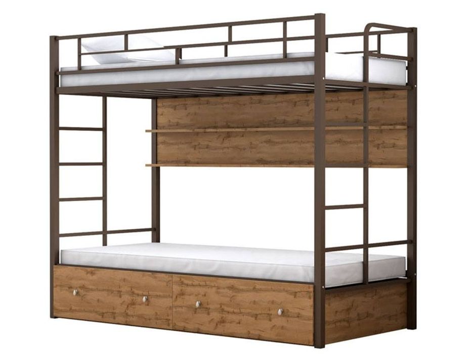 Двухъярусная кровать Loft krovat темир крават metal kalavat Kanada