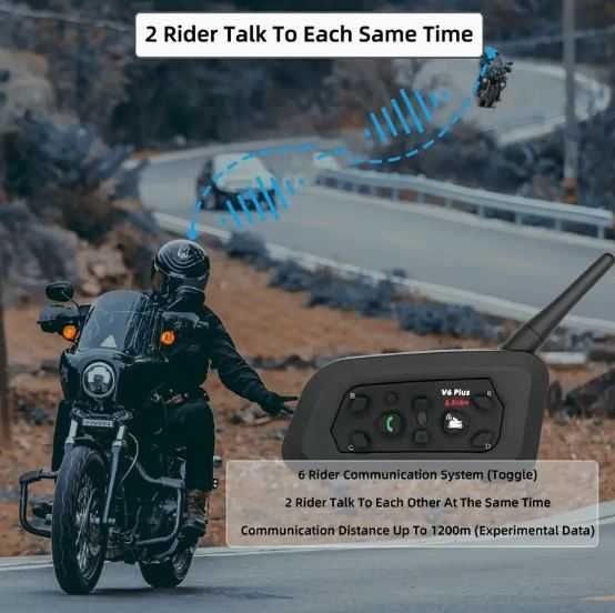 Интерком V6 Plus Motorcycle Helmet Wireless Intercom