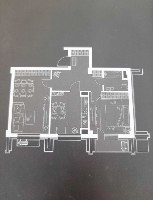 Продается Квартира!2х комн,63м2|КОРОБКА|ЖК Manhattan,ул Асака. ЖЖБ