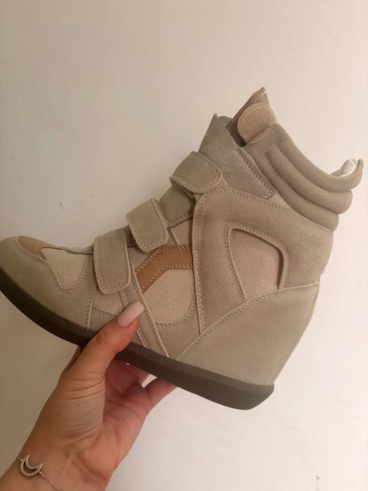 модерни сникърси маратонки на платформа тип на изабел марант Isabel marant y2k