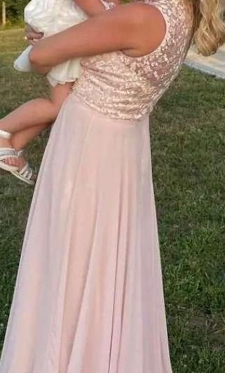 Официална розова рокля