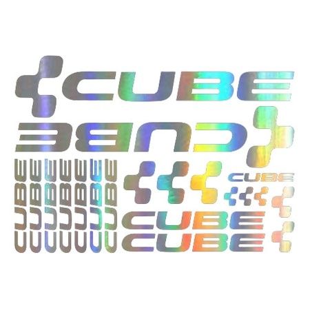 Set coală 20 stikere CUBE bicicleta reflectorizante cameleon cadru mtb