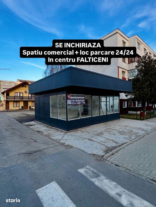 SE INCHIRIAZA Spatiu Comercial + loc parcare 24/24, central FALTICENI