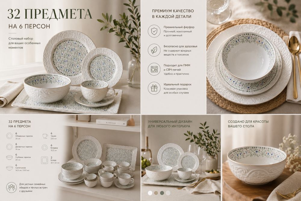 Сервиз 32 предмета на 6 персон