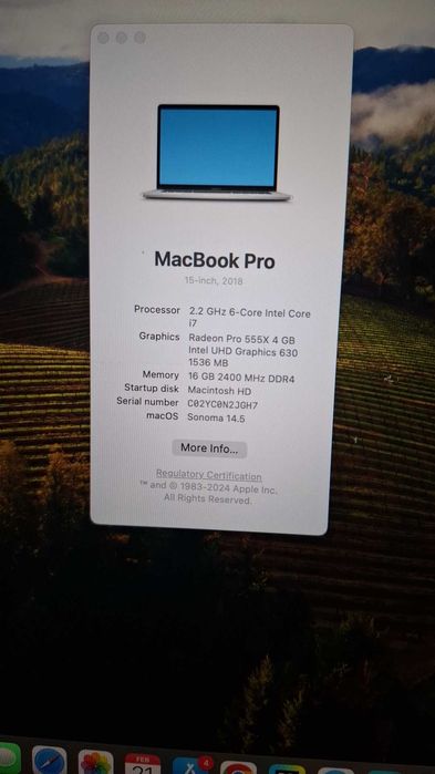 Macbook pro 2018 core i7
