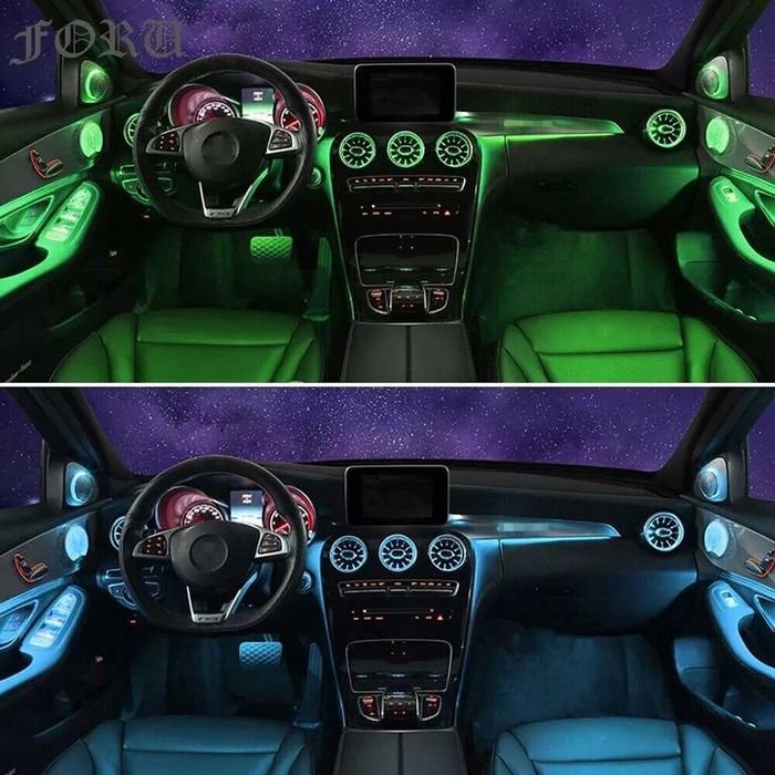 Set Grile Guri Ventilatie Aer Clima Lumini Led C Class W205 GLC X253