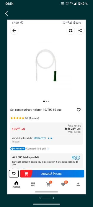 Sonde urinare bax 60 buc.