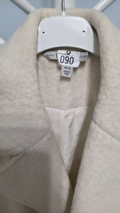 Sacou Zara Trafaluc lana, crem/bej deschis, marimea S
